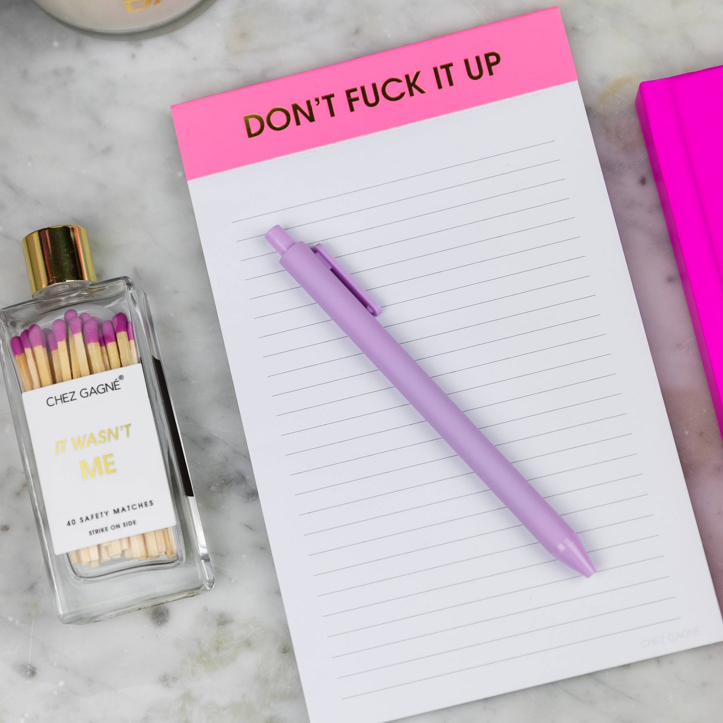 Don't Fuck It Up Notepad - Lined Notepad - Perforated Sheets - Pink