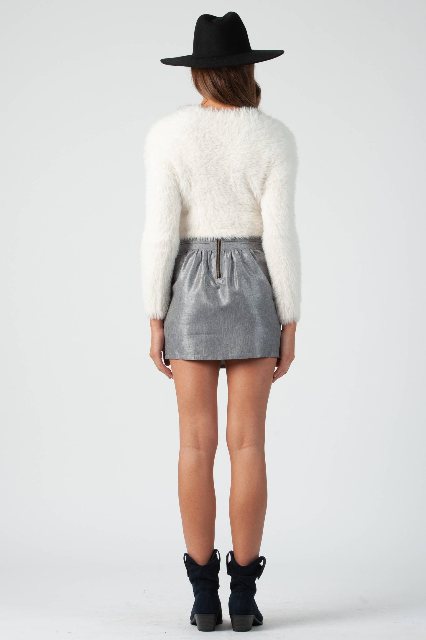 Metallic Holiday Mini Skirt