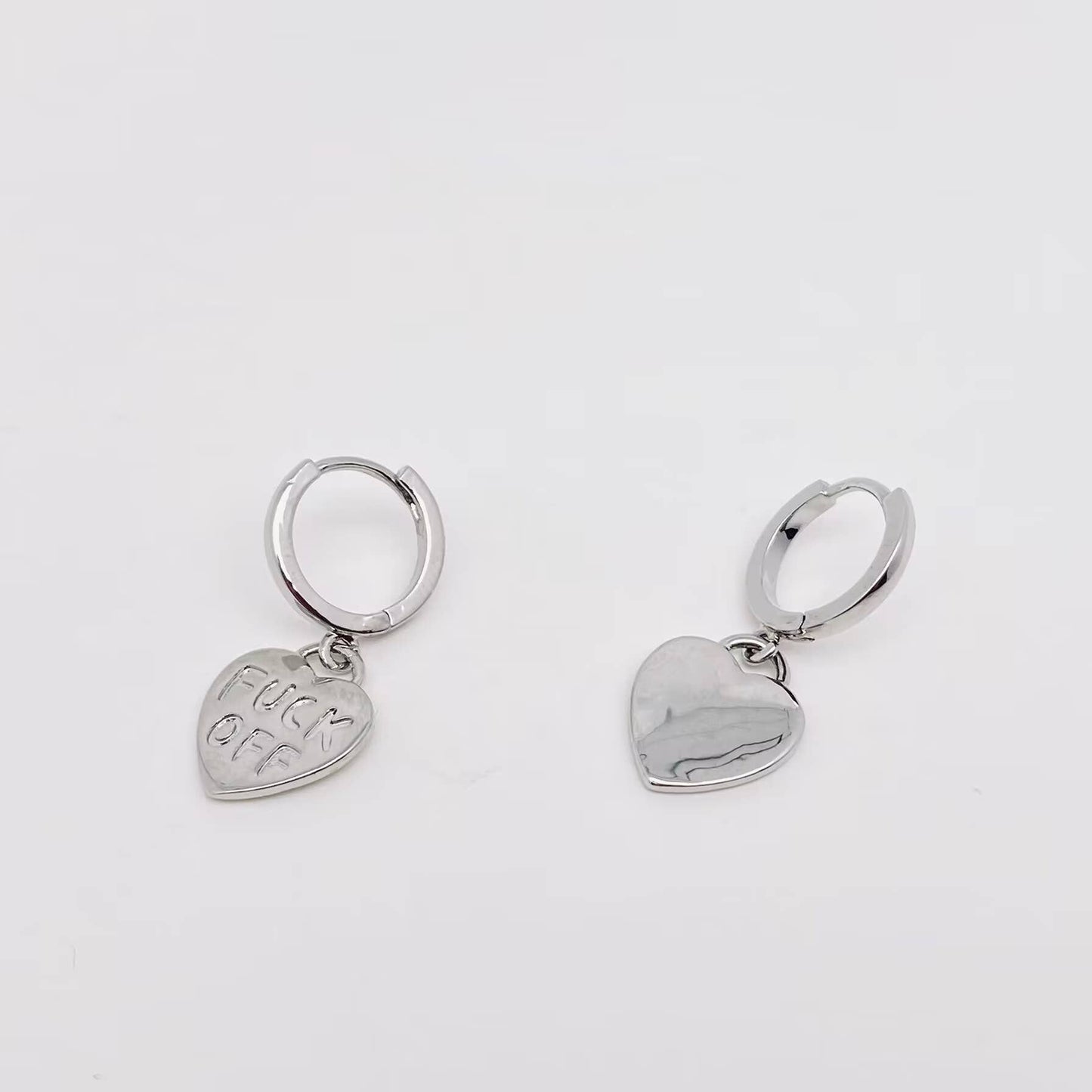 F*** Off Dangle Heart Earring