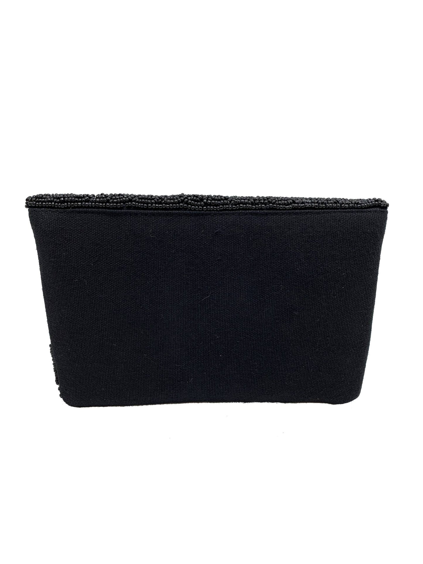 Red Lips Beaded Clutch Bag