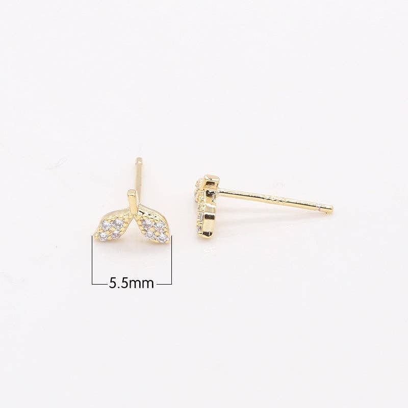 Crystal Leaf Earring