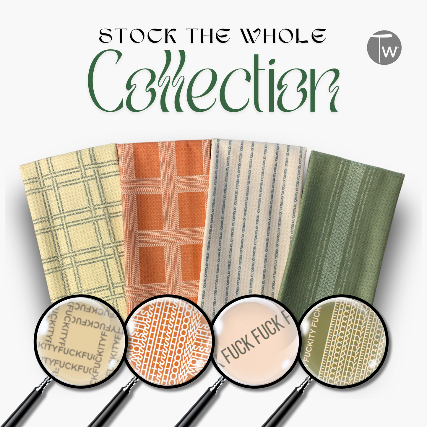 Brown Illusion Tea Towel