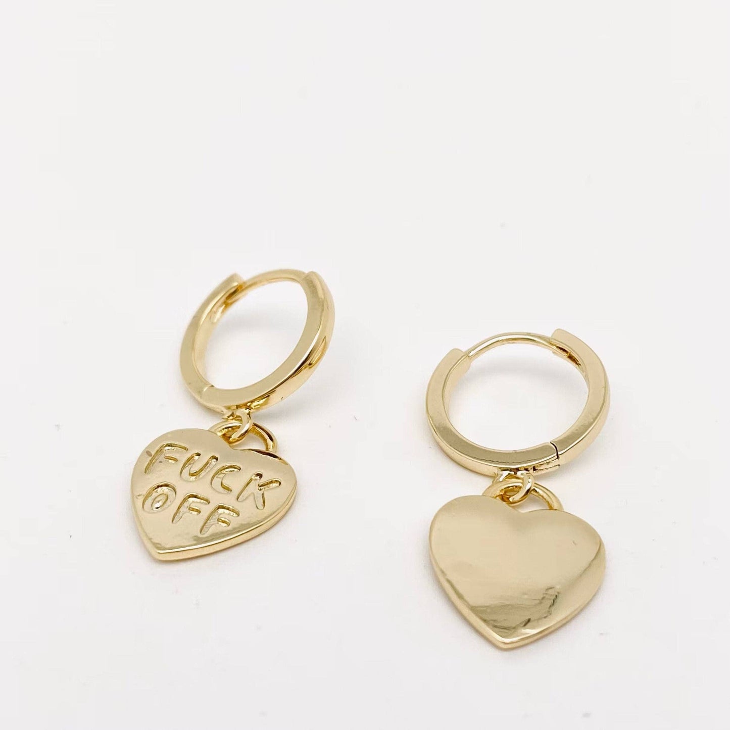 F*** Off Dangle Heart Earring