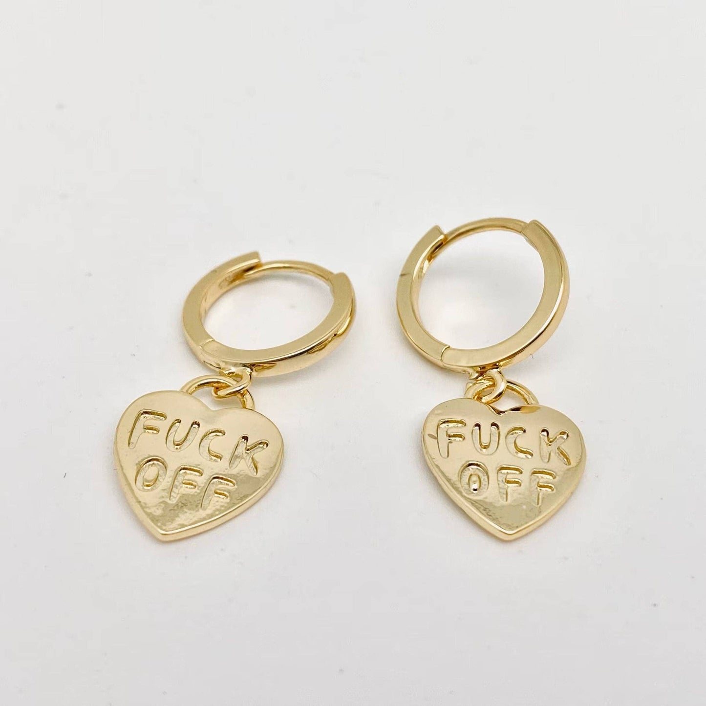 F*** Off Dangle Heart Earring