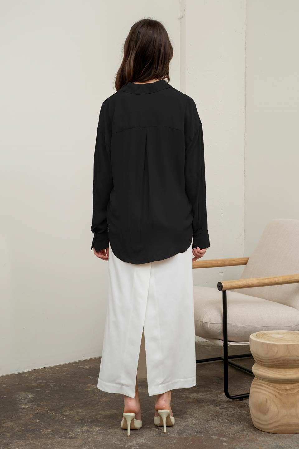 Strictly Business Button Down Top