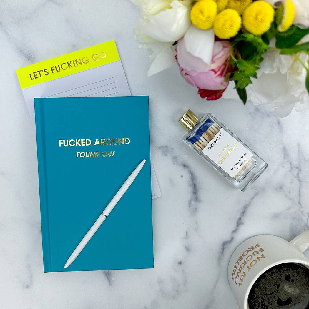 Let's Fucking Go - Lined Notepad - Perforated Sheets - Bright Yellow
