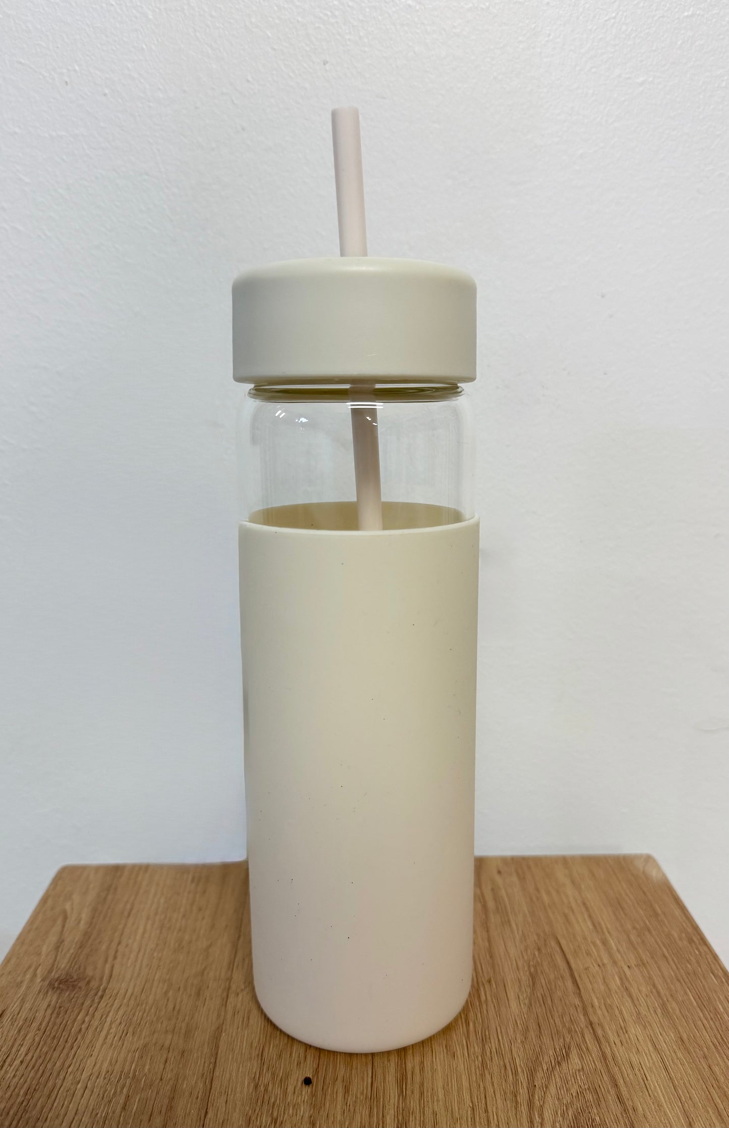 Tall Plastic Water Bottle with Straw