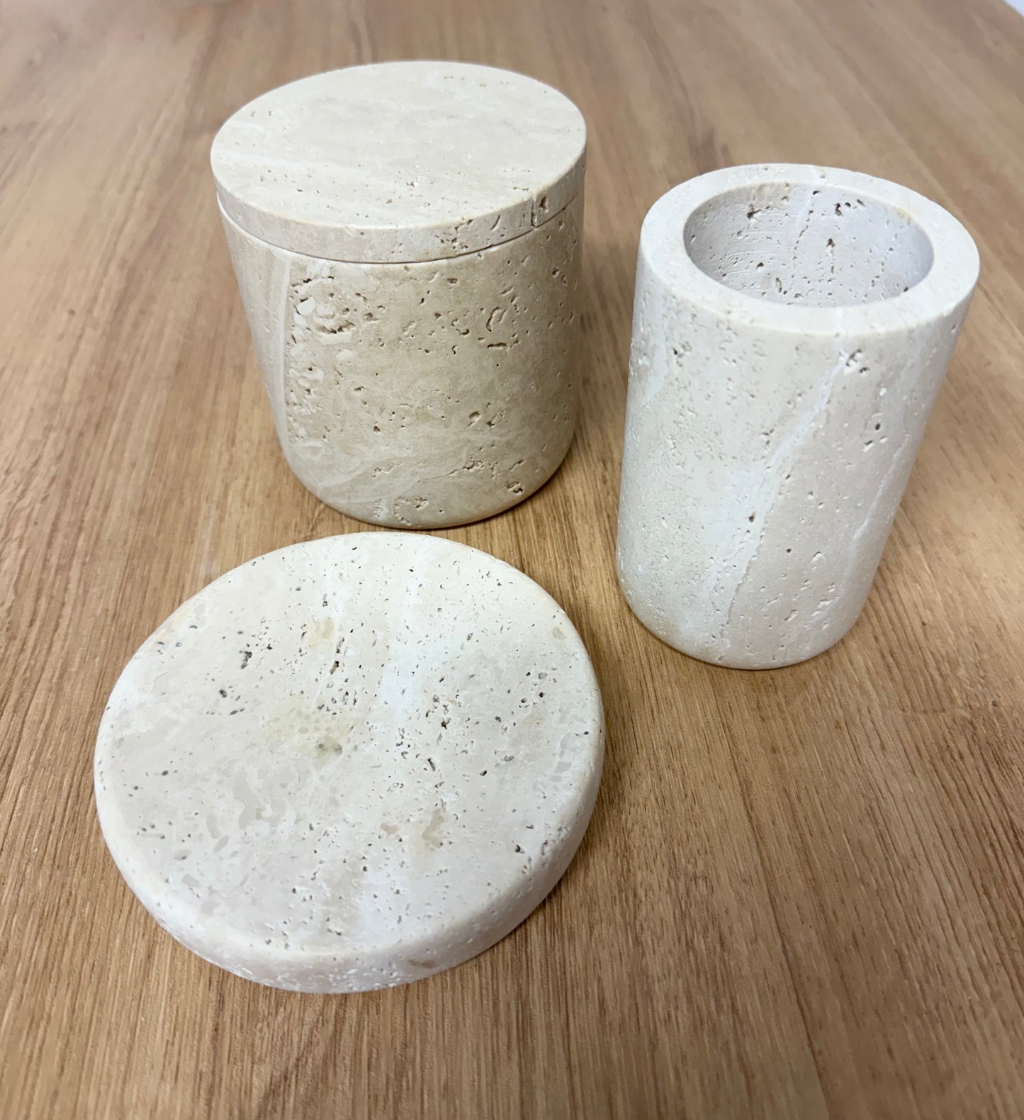 Stone Cosmetic Jar with Lid