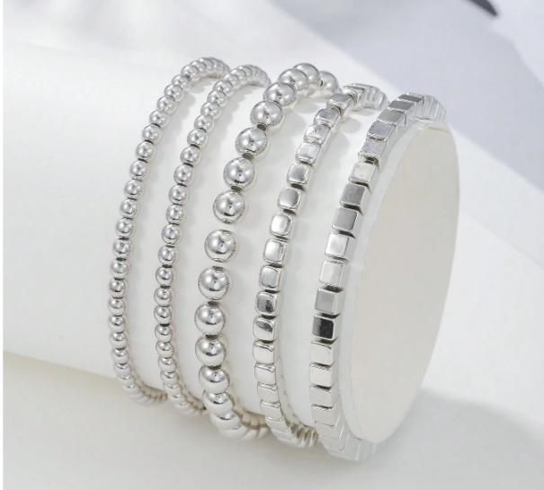 Silver Bead Bracelet