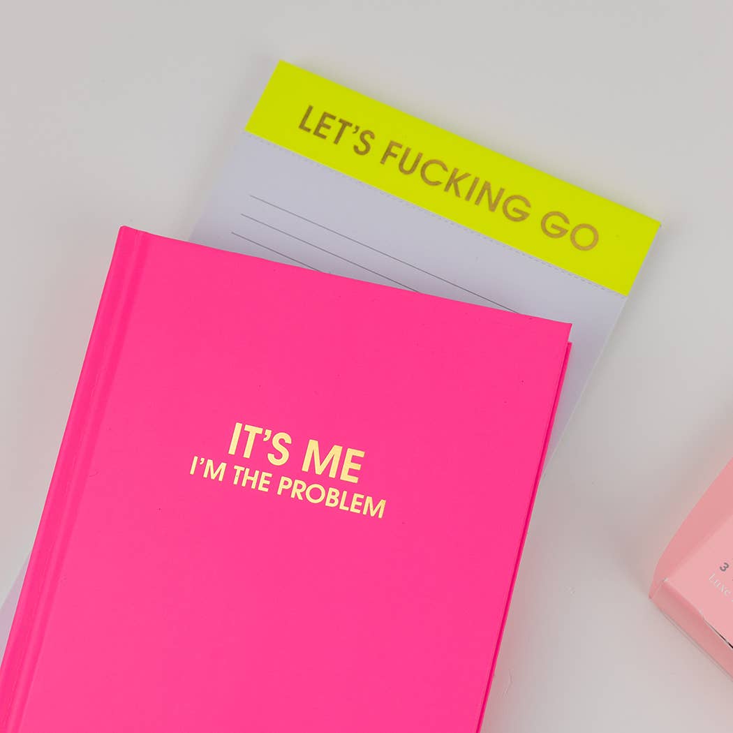 Let's Fucking Go - Lined Notepad - Perforated Sheets - Bright Yellow