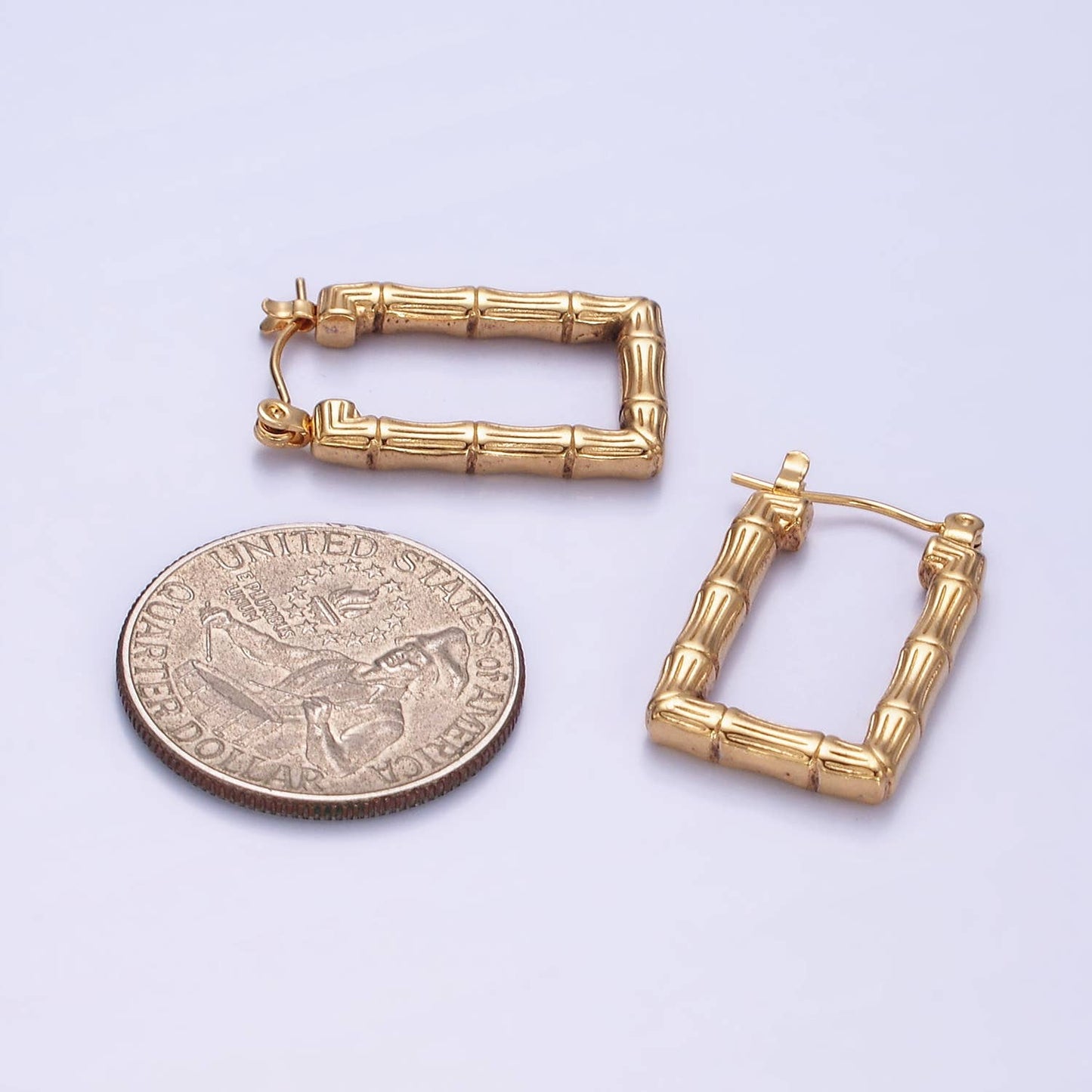 Bamboo Rectangle Earring