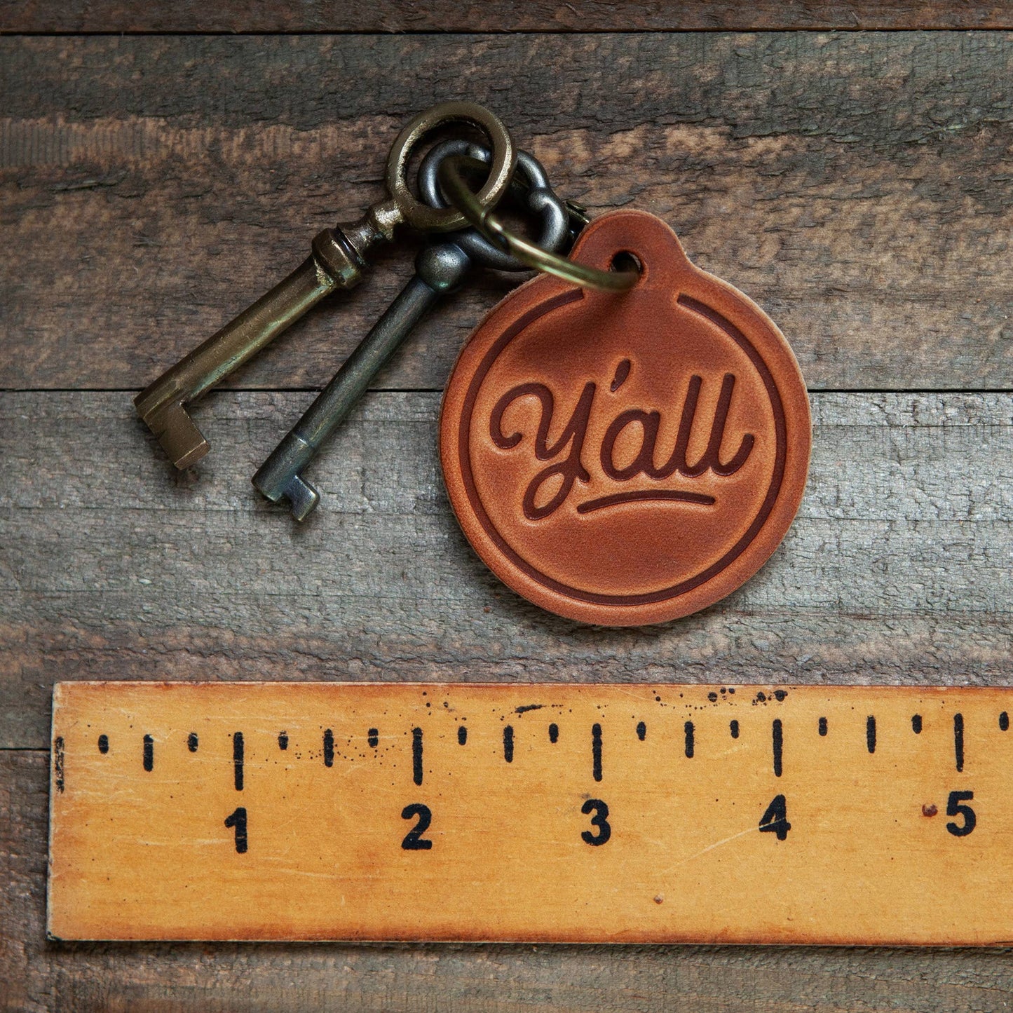Drive It Like You Stole It Leather Keychain Motel Style