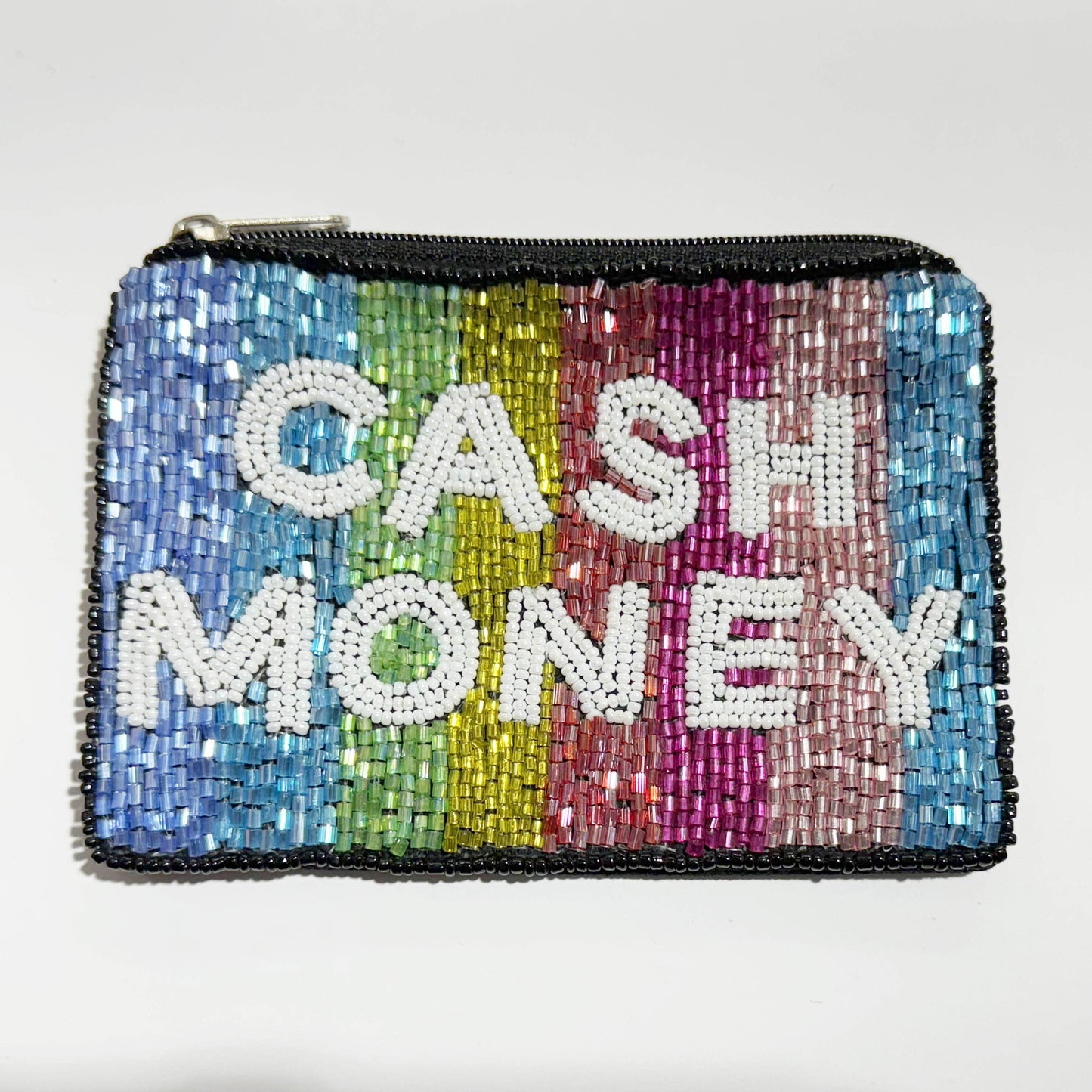 beaded coin purse- mini- CASH MONEY