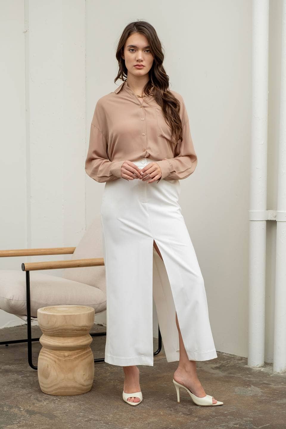 Strictly Business Button Down Top