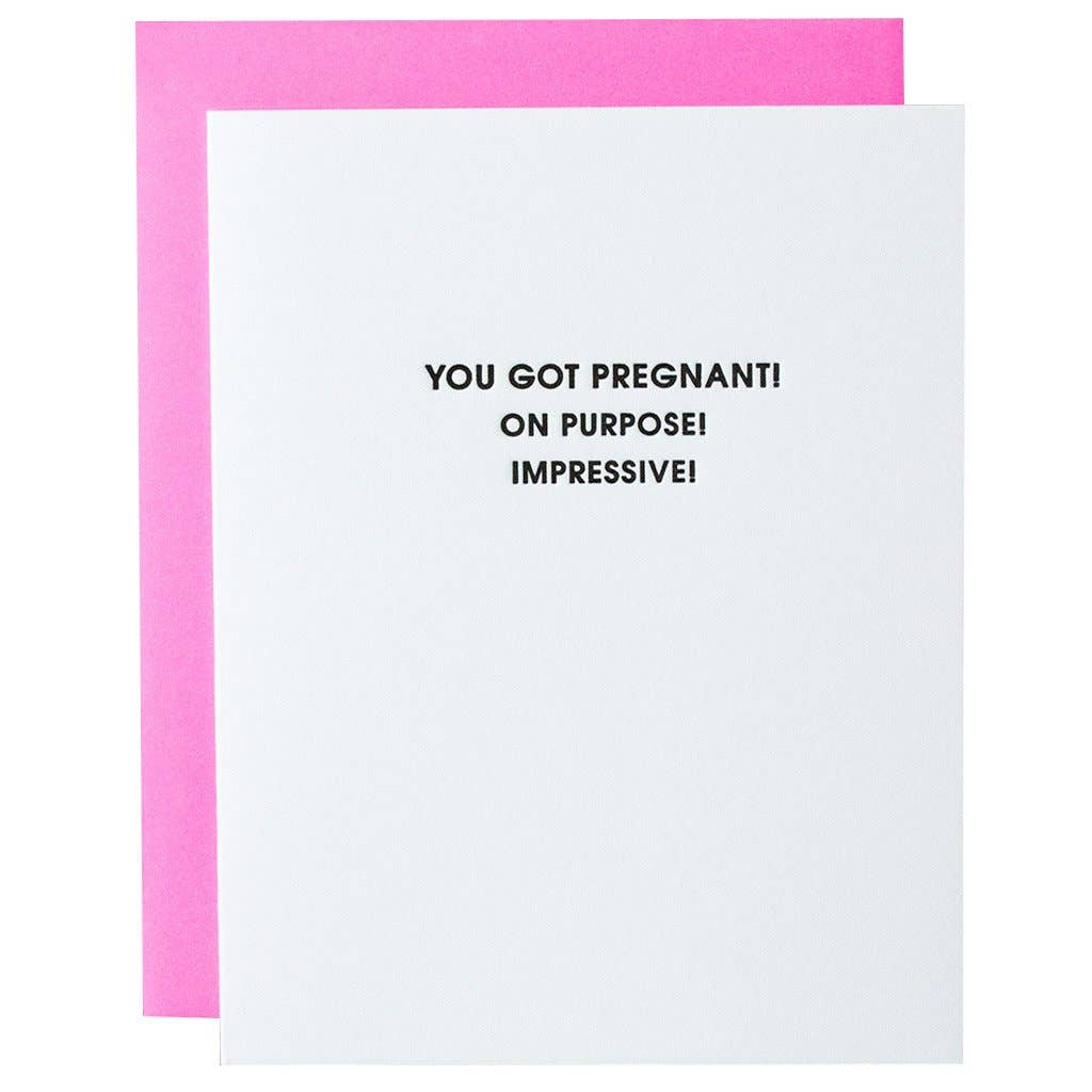 Pregnant On Purpose Baby Shower Card