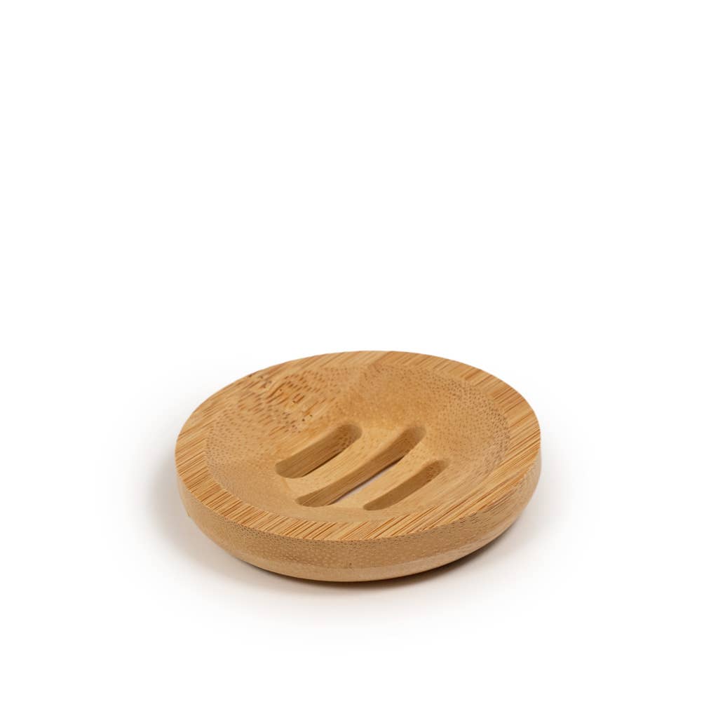 Round Bamboo Soap Tray