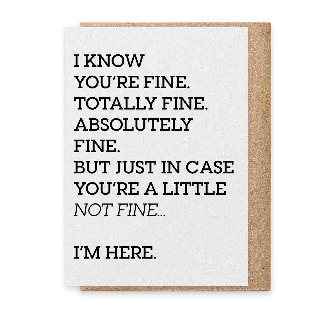 A Little Not Fine Card