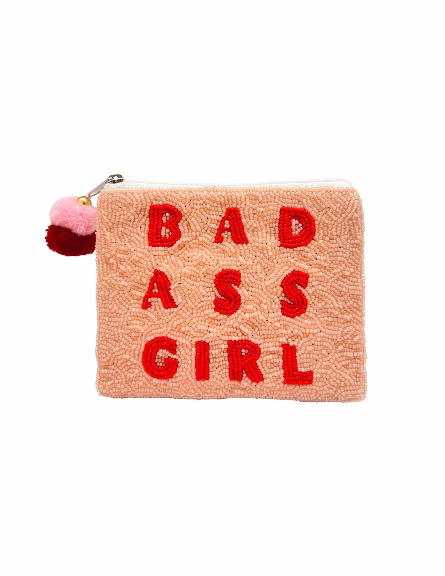 beaded coin purse- BADASS GIRL