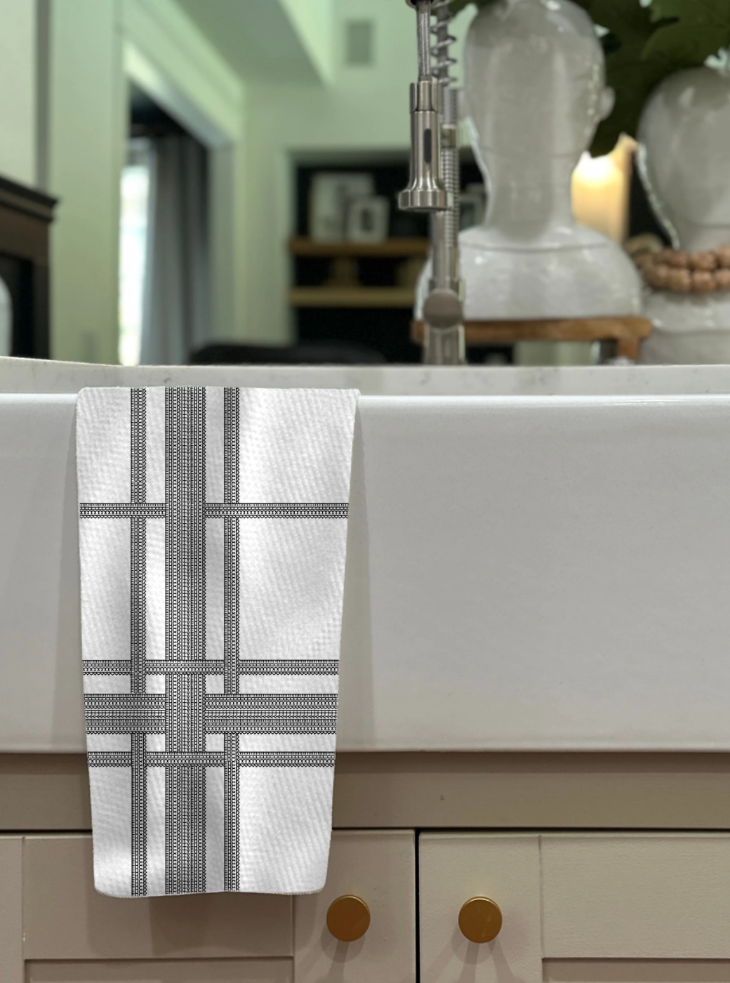 Plaid Stripe Illusion Tea Towel