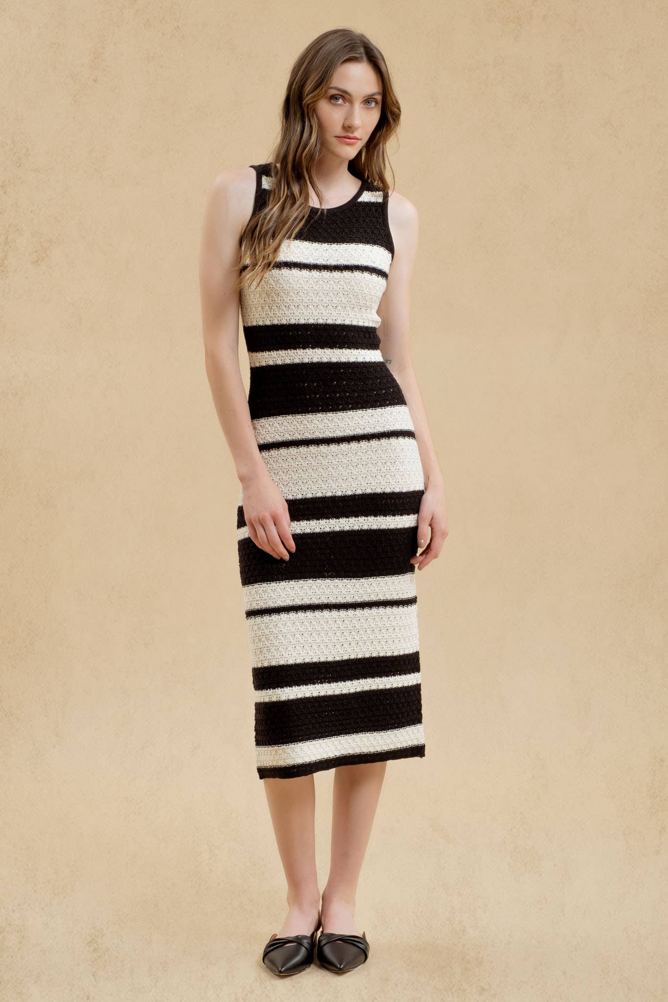The Blend Crochet Midi Dress