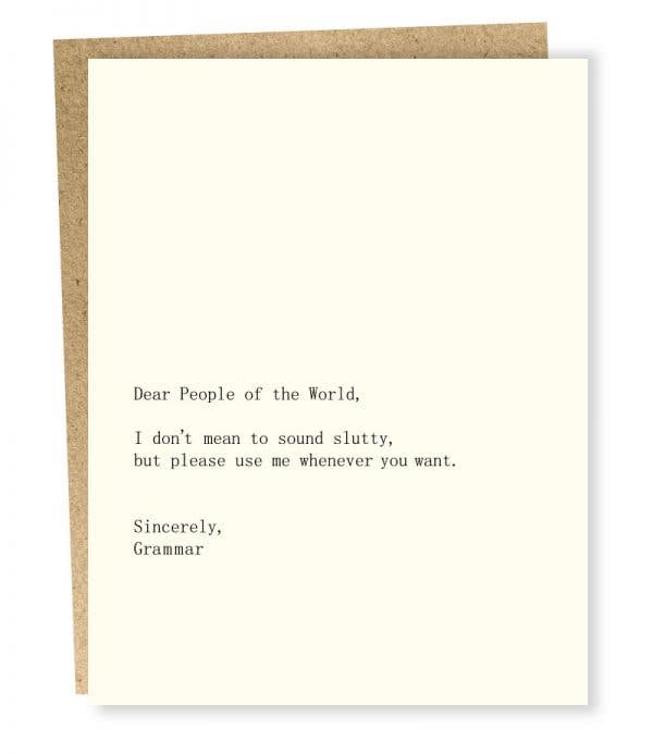 People / Grammar Card