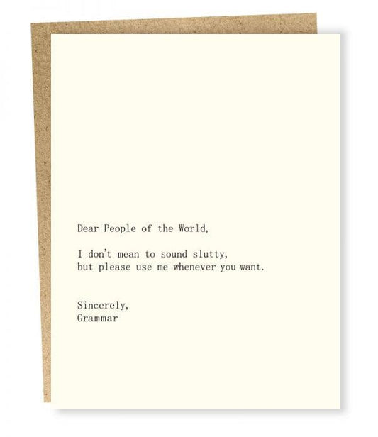 People / Grammar Card