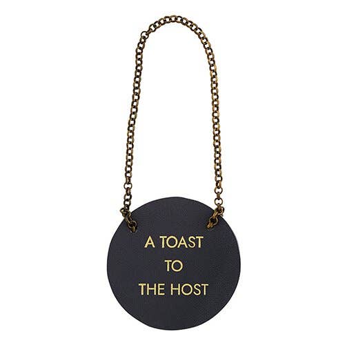 Leather Bottle Tag - Toast