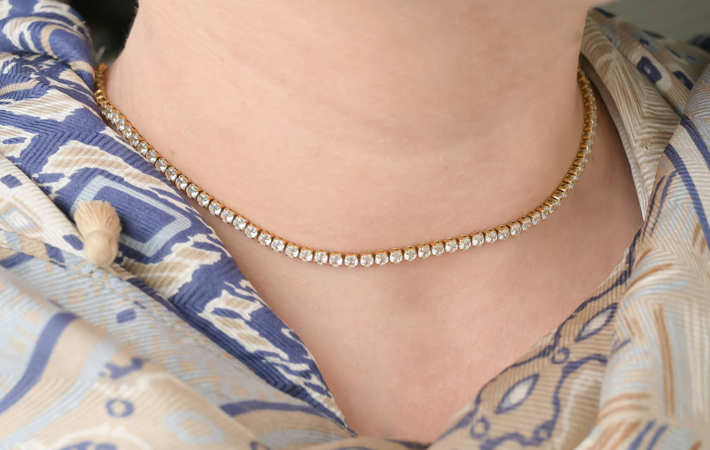 Glam Tennis Necklace