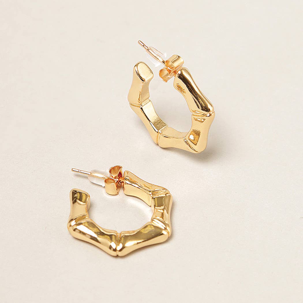 Hexagon Hoop Earring
