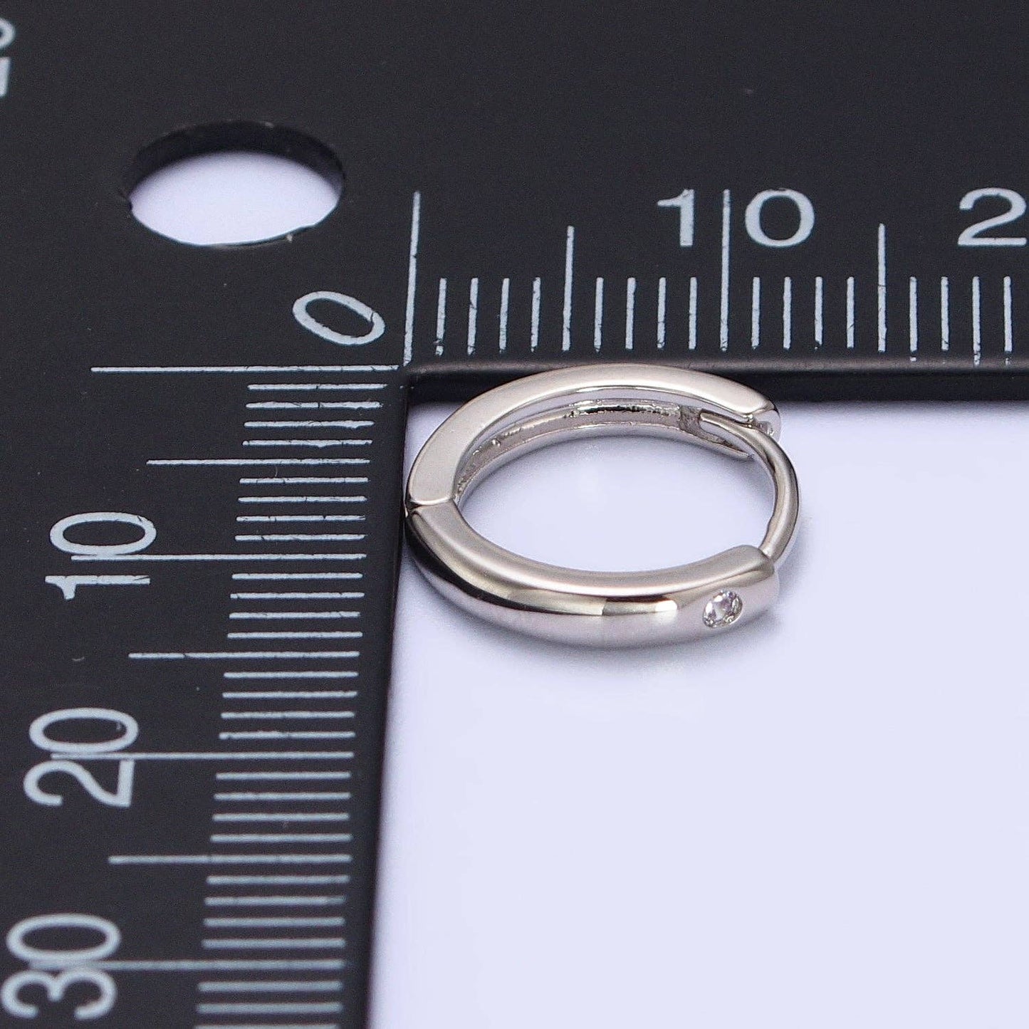 Minimalist Silver Huggie Earring