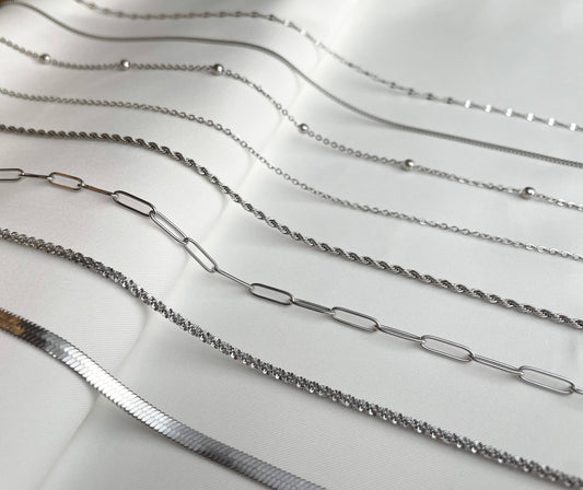 Dainty Stainless Steel Chain Necklace (Various styles)