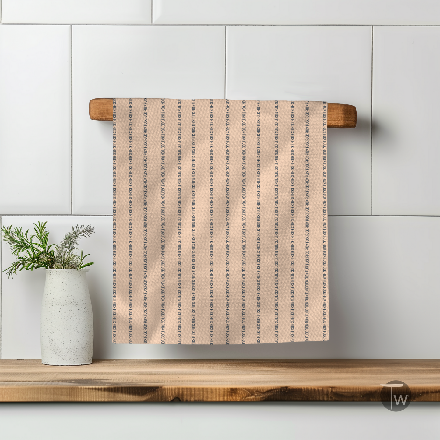 Brown Illusion Tea Towel
