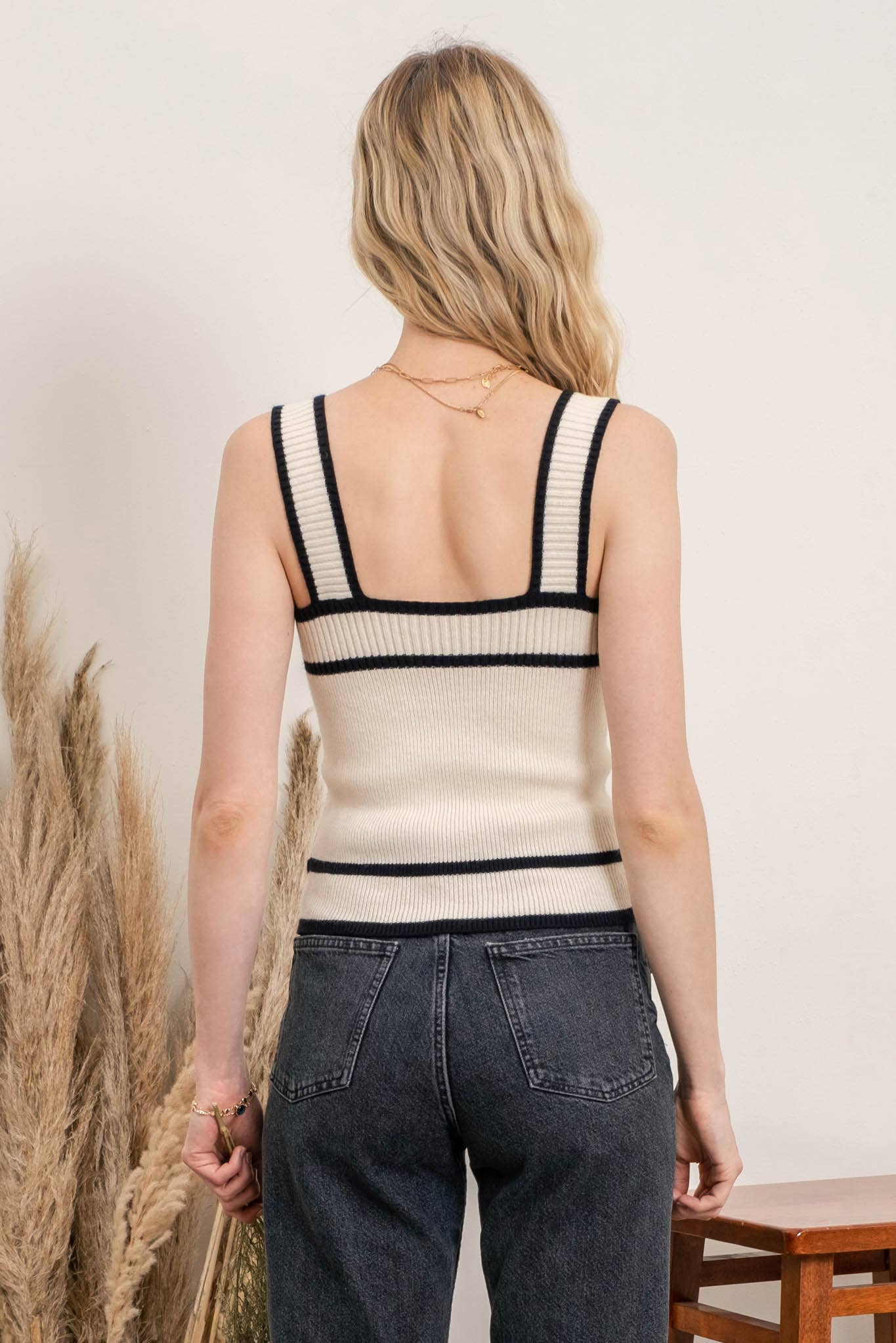 Over the Line Knit Top