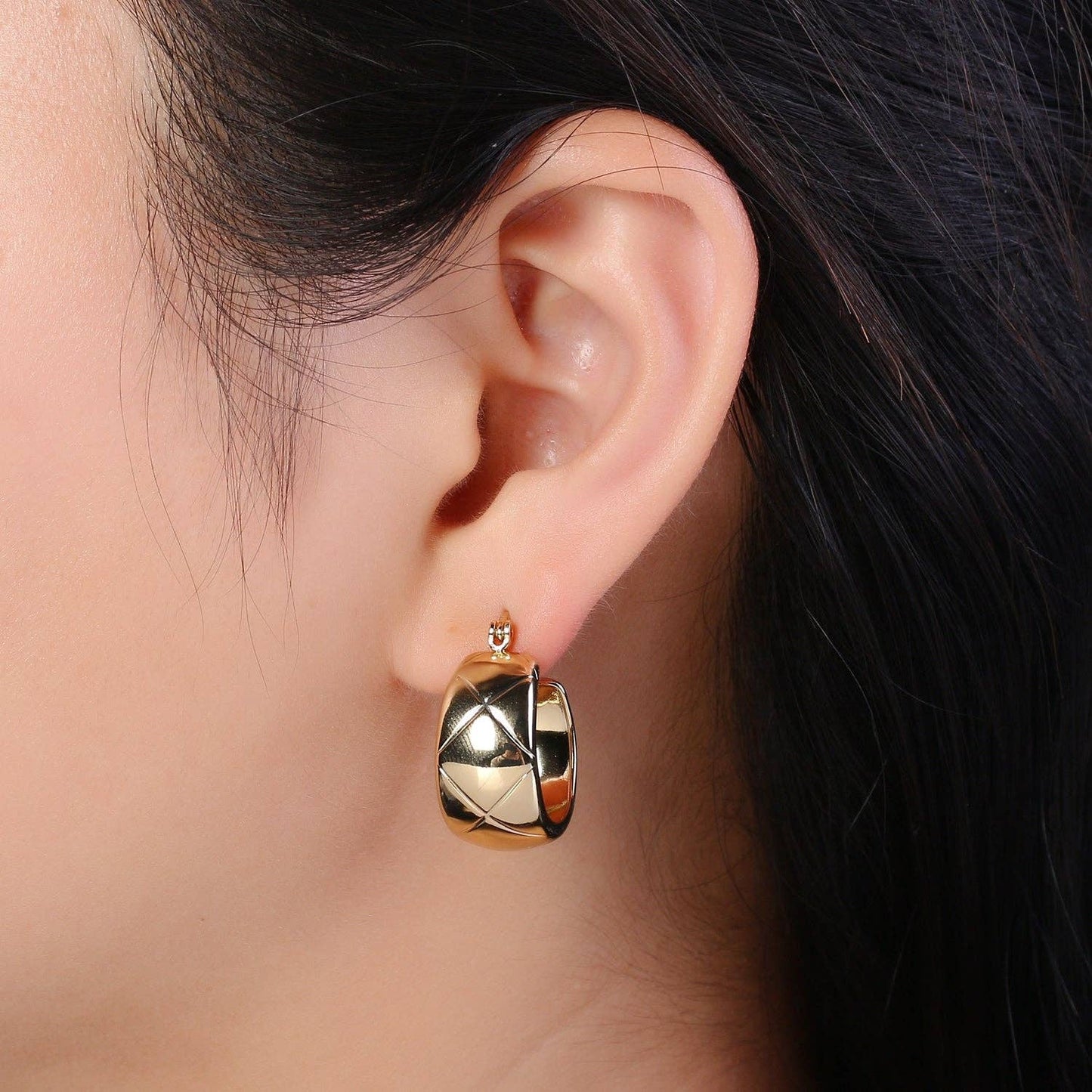 Thick Quilt Earring