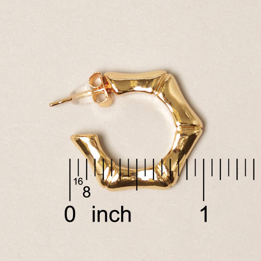 Hexagon Hoop Earring