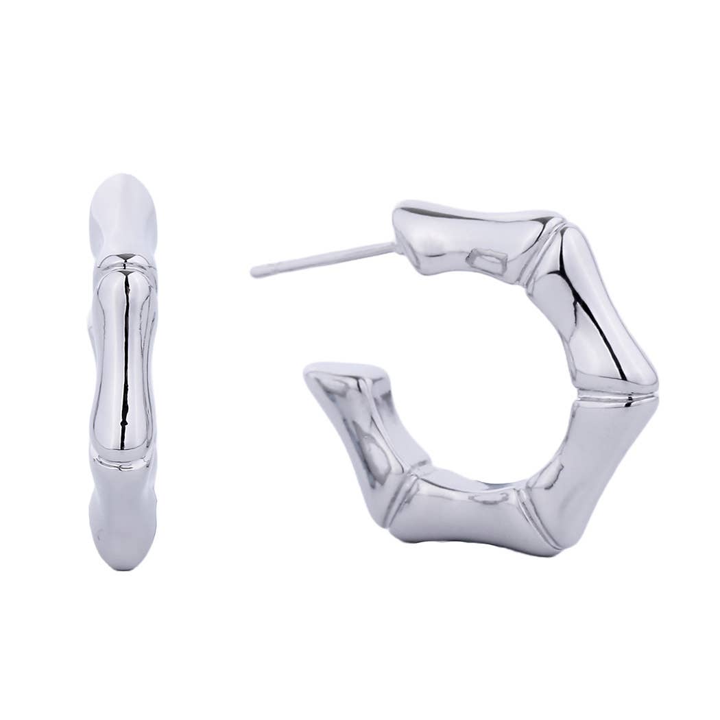 Hexagon Hoop Earring