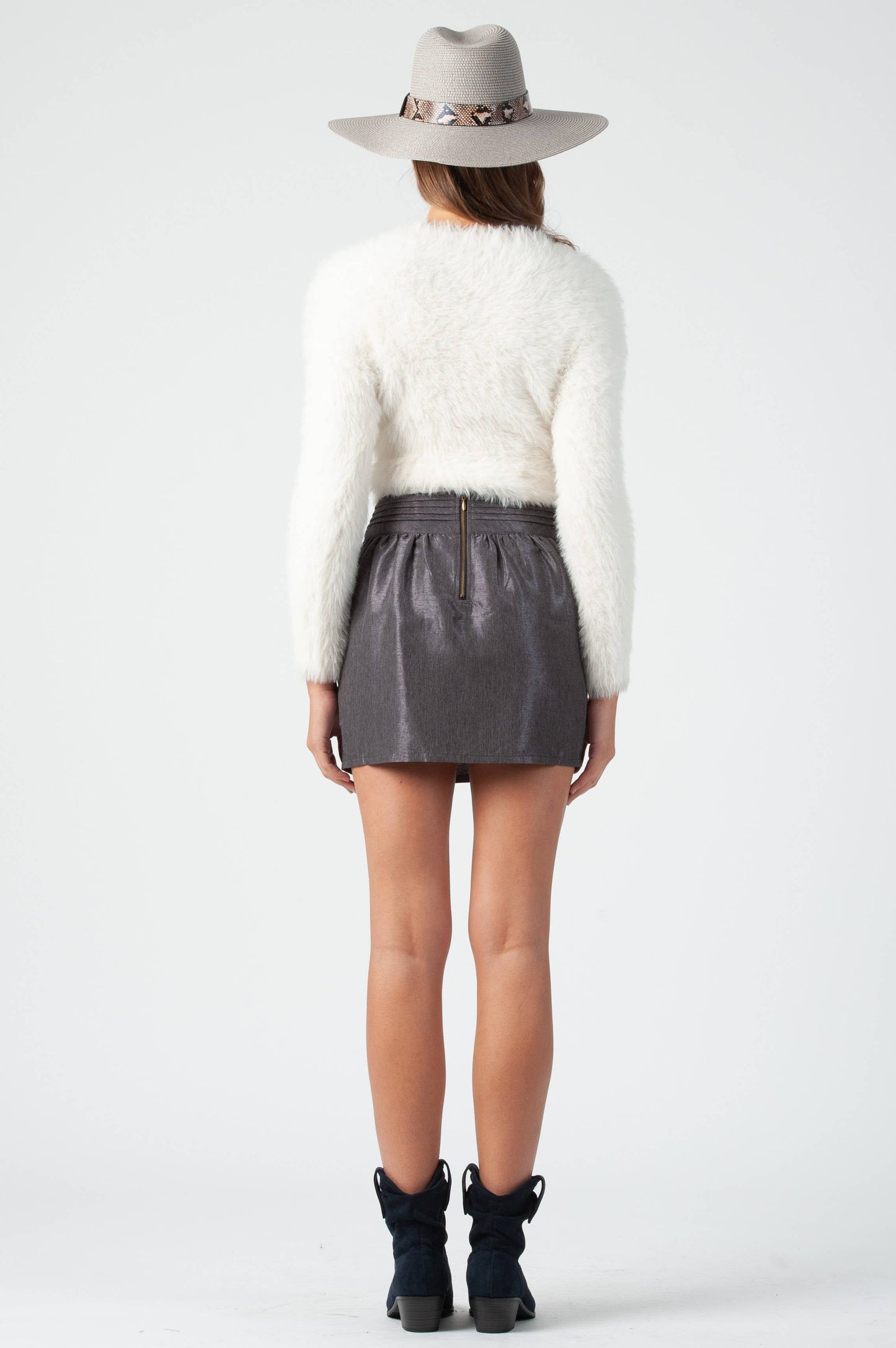 Metallic Holiday Mini Skirt