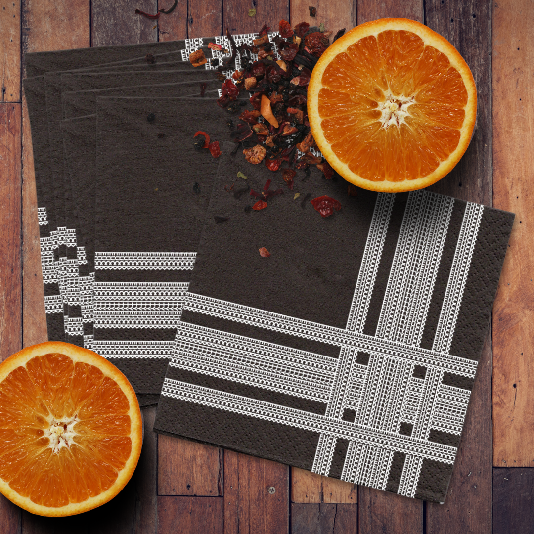 Stripe Illusion Bev Napkins