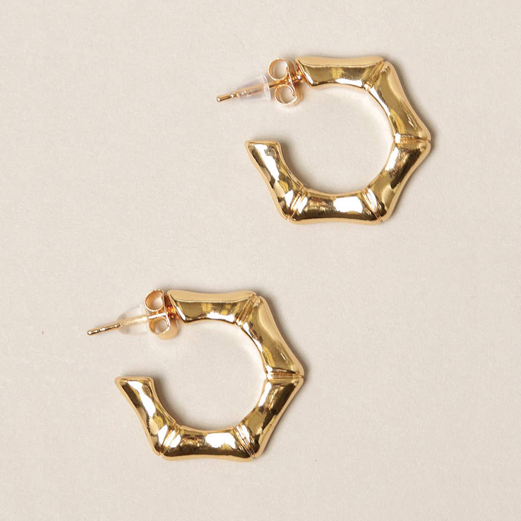 Hexagon Hoop Earring