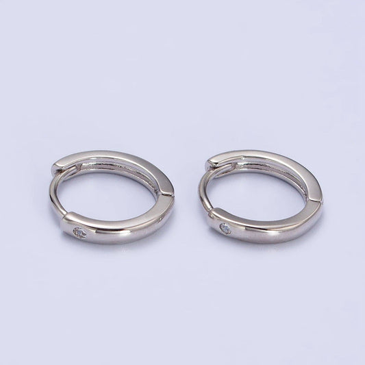 Minimalist Silver Huggie Earring