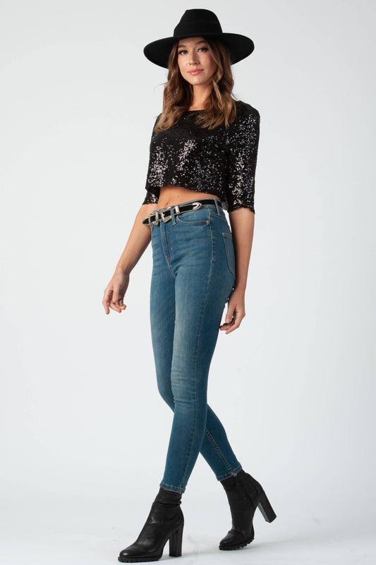 Missy Sequin Crop Top