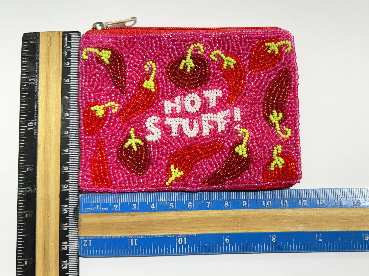 beaded coin purse- mini- CASH MONEY