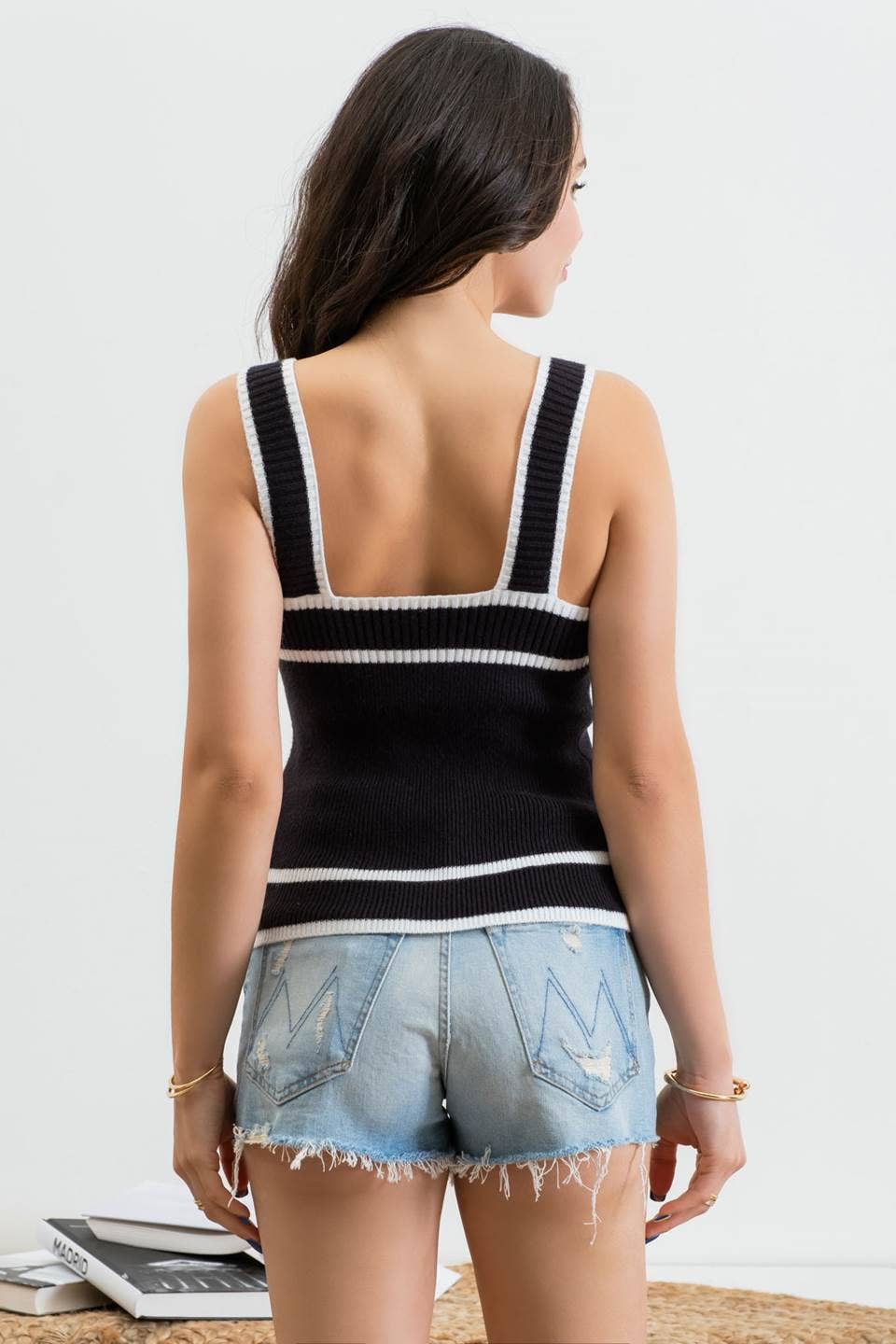 Over the Line Knit Top