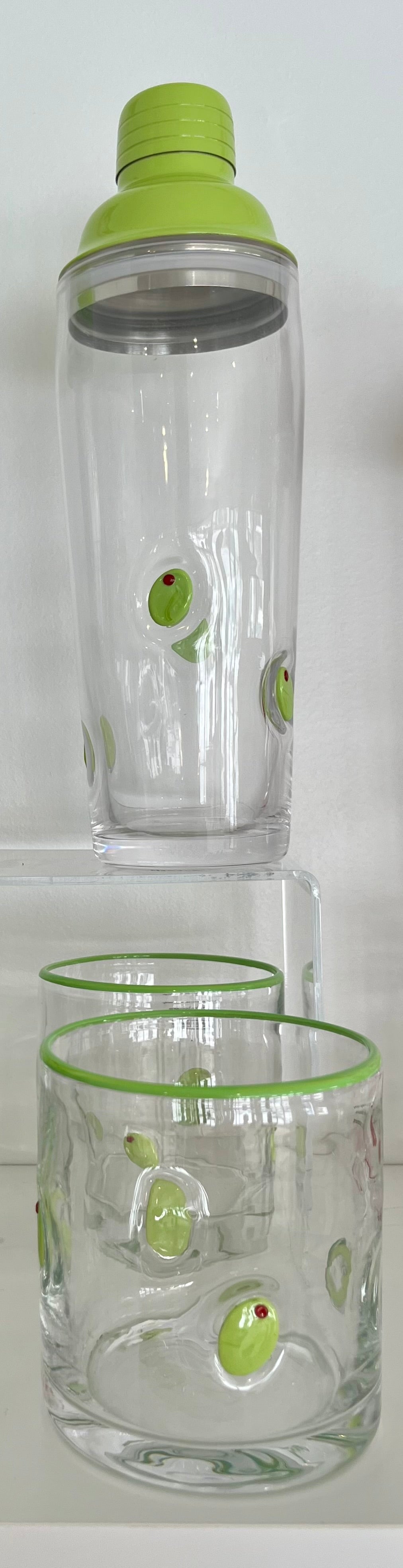 Glass Shaker and Cups