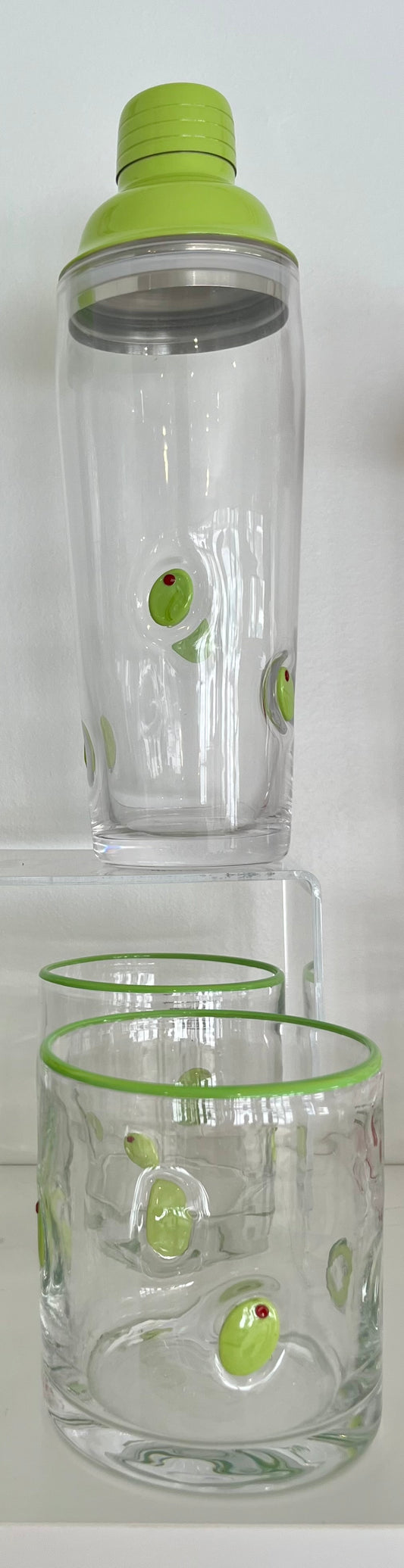 Glass Shaker and Cups