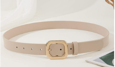 Leather Belt w/ Gold Buckle