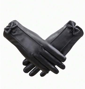 Vegan Leather Bow Glove
