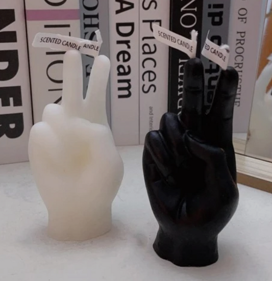 Peace Hand Candle