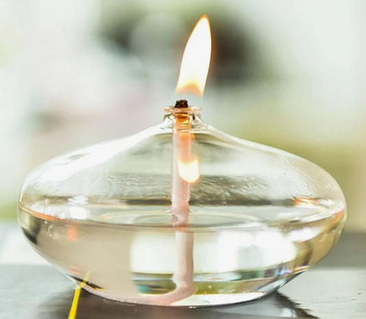 Clear Glass Oil Candle Holder