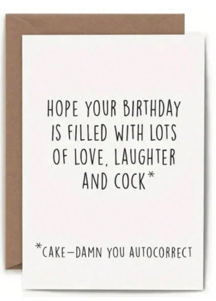 Autocorrect Birthday Greeting card